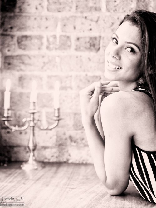 Test shots with the Olympus PEN E-P5 at Olympus's UK press event launching the new camera.  *NB-Image taken on an initial production, pre-final firmware camera*  Model Sonia Yasmin Ali.  London, UK. May 29, 2013. Photo: © Edmond Terakopian   Technical notes: jpeg image processed in Aperture and Nik Software Silver Efex Pro 2. ISO 3200, Olympus 45mm f1.8 lens