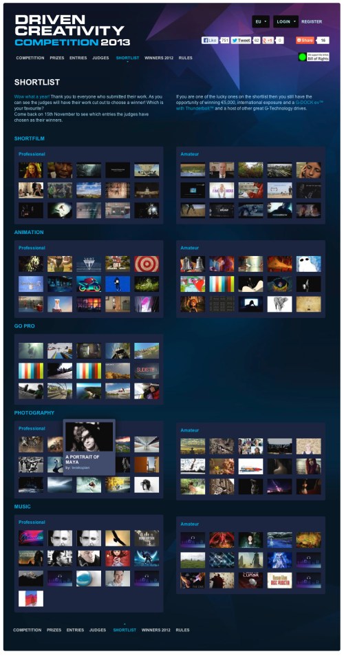 Driven Creativity Shortlist 2013