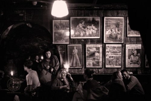 Atmosphere at Gordon's wine bar (London's oldest wine bar, established in 1890), 47 Villiers Street, London WC2N.   October 01, 2013. Photo: ©Edmond Terakopian