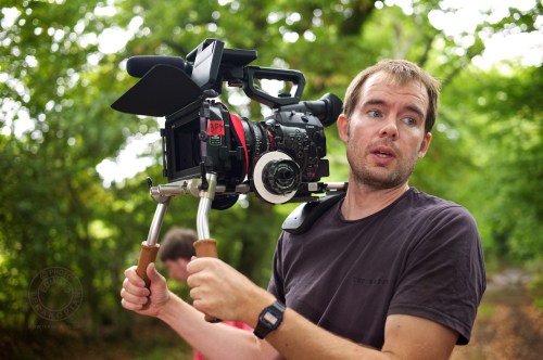 DOP Peter Emery. New Look behind the scenes shoot of their Autumn / Winter 2013 collection advertising film by Cherry Duck. Walnuts Farm, Old Heathfield, East Sussex, UK. August 22, 2013. Photo: ©Edmond Terakopian