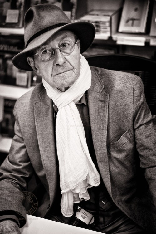Magnum photographer René Burri at his book signing in the Photographers' Gallery book shop, Ramillies Street, London. April 24, 2013. Photo: Edmond Terakopian