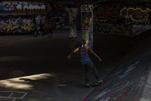 London's South Bank.  Skate Park.  July 15, 2013. Photo: ©Edmond Terakopian / 2013