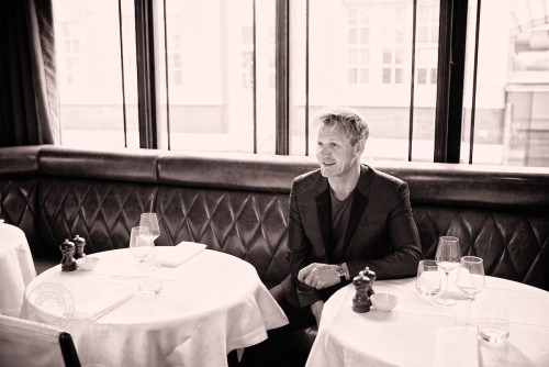 Gordon Ramsay's Union Street Cafe, 47-51 Great Suffolk Street, Southwark, London SE1.  Gordon Ramsay at the restaurant.  August 30, 2013. Photo: ©Edmond Terakopian