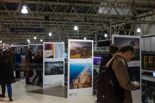 The Landscape Photographer of the Year exhibition at London's Waterloo Station, Mezzanine level. December 01, 2014. Photo: Edmond Terakopian