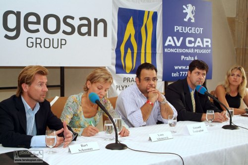 Press Conference. In Prague to recieve the Prize of Prague and view my solo exhibition which was part of the prize. September 2006. Photo: FotoPajer