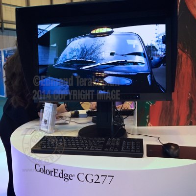 Taxi Driver, shot on the Olympus OM-D E-M5 Mark II being shown on the Eizo UK stand at The Photography Show, NEC, Birmingham. March 21, 2015. Photo: Edmond Terakopian