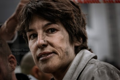 Walking wounded leave Edgware Road Underground Station after a suicide bomb attack. The bomber blew himself up on a train at the station, killing seven passengers - one of four coordinated attacks on London's public transport system during the morning rush hour. The bombs exploded within 50 seconds of each other on London Underground trains, and the fourth bomb occurred on a bus less than an hour later. The explosions resulted in some 56 deaths (including those of the four bombers) and 700 injuries. Surveillance video footage showed that the four men had been working together. Intelligence services have claimed links between the bombers and al-Qaeda. Edgware Road underground station, London, United Kingdom. July 07, 2005. Photo: Edmond Terakopian