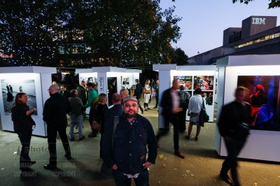 Edmond Terakopian at the opening of his new exhibition Opera by The River, Riverside Walkway, South Bank, London Photo: Nigel Howard / www.nigelhowardmedia.com