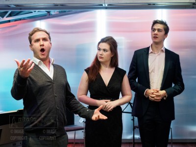 Singers from the Royal College of Music performing at the opening and private view of 