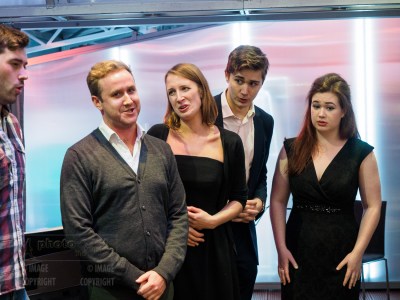Singers from the Royal College of Music performing at the opening and private view of 